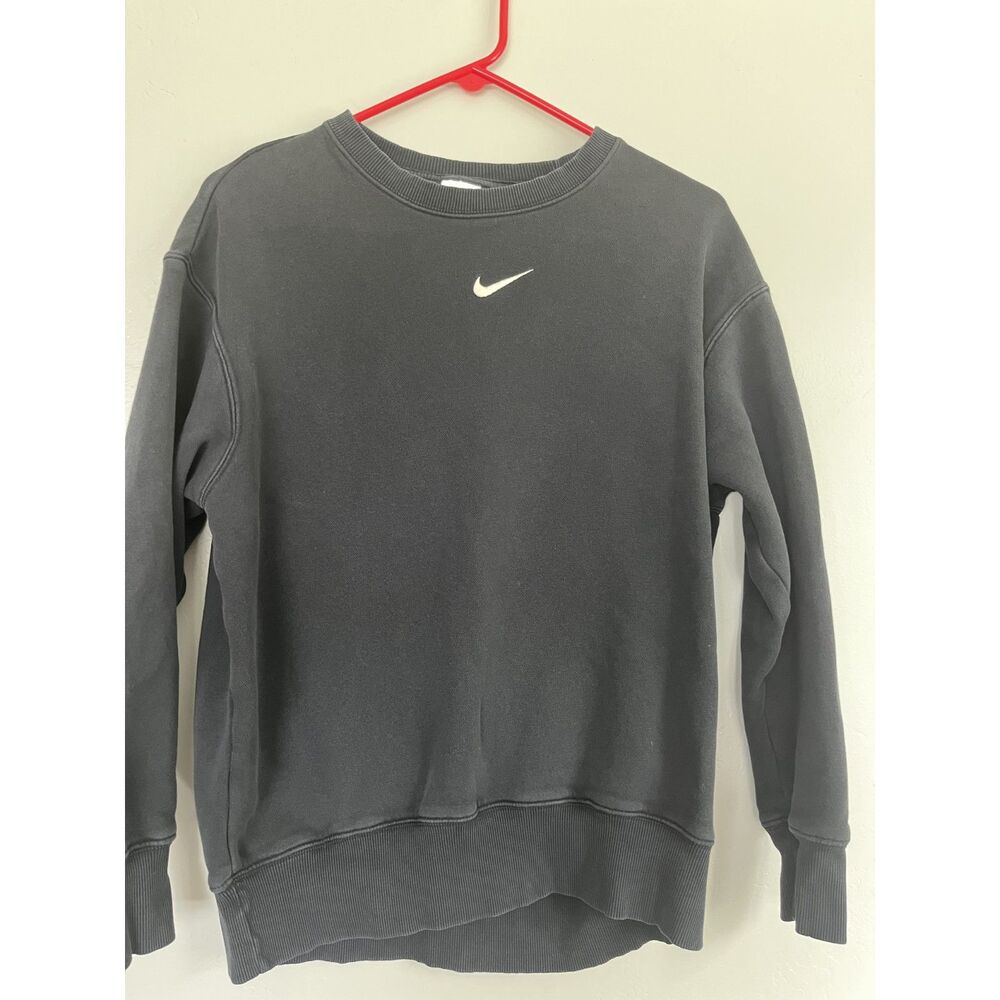 Nike Women's Black Oversized Crewneck Sweatshirt Size XS